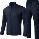 TBMPOY Men's Tracksuits Sweatsuits for Men Sweat Track Suits 2 Piece Casual Athletic Jogging Outfits Full Zip Sets (XXXL)