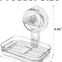 Soap Dish for Shower Clear Acrylic Soap Holder with Self-Draining Design No Drilling Required Strong Fixation for RV Bathroom and Kitchen Easy to Clean and Space Saving