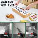 StoraRoll Wrap Dispenser 2-in-1, Drawer Organizer for Foil, Plastic Wrap, Parchment and Wax Paper with Safety Cutters and Labels for Kitchen Organization Glad wrap Cutter (Black)