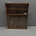 Acacia Wood Silverware Drawer Organizer, Kitchen Utensil Cutlery Drawer Organizer with Grooved Dividers, Flatware Organizer Silverware Tray Holder for Spoon, Fork, 13''x16.9'' (7 Slots)