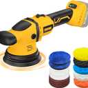 Cordless Buffer Polisher Kit for Dewalt 20V Battery (No Battery), 6-Inch Orbital Car Polisher Variable Speed 18005500 RPM, 17PCS Polishing Accessories, for Car Polishing/Waxing (Tool Only)