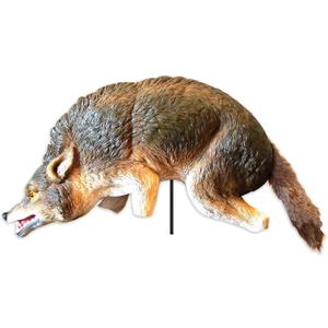 Bird-X 3D Coyote Decoy, Lifelike Predator Replica, Coyote Decoy with Moving Tail and Realistic Markings, Easy to Install, Covers up to 1 Acre of Land, 32"x8"x30"