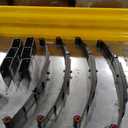 Tandem Trailer Leaf Spring 4 Leaf Double Eye 1750 lbs Cap for 3500 lbs Axle Suspension, Hanger & U-Bolt kit 25-1/4" Length fits for SW4B, for Round Trailer Axles- Set 4