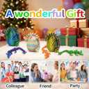 12PCS 3D Printed Crystal Dragon & Egg Set - 12 Unique Colors - 5.12 Inch Glitter Dragons with 2.36 Inch Surprise Eggs - Blind Box Collectible Toys for Adults - Fantasy Party Favors Gift