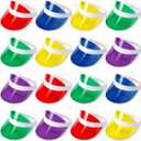 Tarpop Poker Visors Hats Bulk Casino Bingo Visor Casino Dealer Clear Plastic Sun Golf Hats for Women Men, 16 Pack
