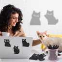 Harloon 12sets/36pcs Black Cat Sticky Notes Black Cat Lover Christmas Gifts Include 12 Sticky Notes(360 Sheets) 12 Pen 12 Organza Bag Adhesive Memo Pad Xmas Stocking Stuffer Coworker Office Supplies