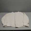 Arssm Womens Cropped Cardigan Sweaters Chunky Open Front Button Down Knit Sweater Long Sleeve Loose Cardigan Outerwear (Small, Beige)