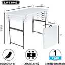 LIFETIME Height Adjustable Folding Table, 4 Foot