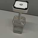 Toothbrush Holder with Cup/Cover Contains 3 Slots, Compatible with Conventional Toothbrushes, Can Store Toothpaste (Rectangle) (Cream Color A(vertical))