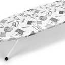 Duwee 13"x36"Table top Ironing Board with Thicken Felt Padding, Heat Resistant Cover, Stainless Steel Hook, Extra Long Ironing Area