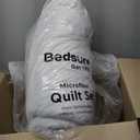 Bedsure Quilts Queen Size - Ultra Soft Queen Quilt Bedding Set for Modern Bedroom Decor, White Summer Bedspread Coverlet with 2 Pillow Shams, Lightweight All-Season Comforter 90x96 Inch (Queen / Full, 01 - White - Clover)