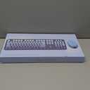 Wireless Keyboard and Mouse Combo, Retro Typewriter Keyboard with Round Keycaps, Full-Size Ergonomic, Blue, Ideal for Windows PC, Home, Office, and College, Wireless Keyboard Mouse Combo