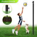 Tetherball Set, 12 FT Adjustable Pole with 2 Rubber Tetherball Balls, Heavy Duty Complete Game Kit with Rope & Air Pump, Ideal for Outdoor Backyard Lawn for Family