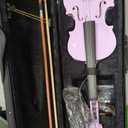 ADM Acoustic Violin for Kids Beginners,1/2 Size Acoustic Violin Fiddle for Teens Students Violin Starter Kit with Hard Case, E-Tuner, Rosin, Shoulder Rest, Bow, Extra Strings, Free Lessons, Purple
