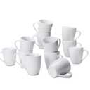 Amazon Basics Porcelain, 12 oz Coffee Mug Set, 12 Count, White