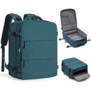 coofay Large Travel Backpack Carry on Flight Approved Mochila De Viaje Carry on Backpack for Airplanes Spirit Airlines Personal Item Bag 18x14x8 Inches Travel Bag Traveling Backpack for Women Men (A-peacock Blue)