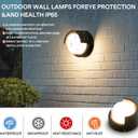 Modern Wall Sconce 2 Pack 12W Outdoor Wall Light Wall Pack Light Black Light Fixture Versatile Style Wall Lantern for Courtyard/Yard 3000K Warm Lights Round Black Outdoor Wall Light