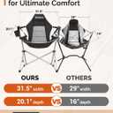 KingCamp Hammock Camping Chair, Swinging Portable Camp Chairs for Adults, 400lbs Heavy Duty Oversized Folding Rocking Chair with Adjustable Recline, Aluminum Alloy Frame for Outdoor Patio Beach Sport