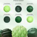 12 Pack Silicone Magnetic Sensory Fidget Balls for Adults and Teens(14+), Silent Office Desk Stress Balls, Fun Textured Design, Suitable for Autism, ADHD, Anxiety (Black & Green)
