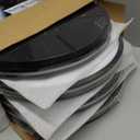 4Pack 16in Round Black Farmhouse LED Flush Mount Fixture 4000LM