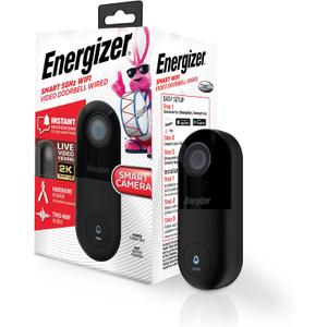 Energizer Smart 5GHz 2K Doorbell, Wired Video Doorbell Security Camera, 2-Way Audio, Night Vision, Cloud & Micro SD Storage, Remote Access, Instant Motion Sensor, Live Viewing, Requires Existing Wires