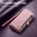 Defencase for Galaxy S26 Ultra Case Wallet with RFID Blocking Card Holder for Women Men, PU Leather Magnetic Snap Flip Wristlet Strap Zipper Wallet Phone Cases for Samsung Galaxy S26 Ultra 6.9", Pink