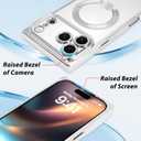 OOK Magnetic Case Made for iPhone 17 Pro Max 6.9 Inch (Compatible with MagSafe) Clear Phone Cover with Screen Protector Soft TPU Anti-Scratch Shockproof Protective Case for Women Men - Silver