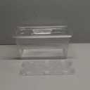 Bekith 6 Pack Plastic Clear Food Pans with Lids, 1/3 Size 4 Inch Deep Stackable Commercial Polycarbonate Pans for Kitchen Restaurant Food Prep, Freezer-Safe