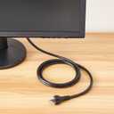 Amazon Basics PC Power Cord for Monitor, Computer, TV, 3 Prong, 18 AWG, 125 Volts, 6 feet, Black, 10-Pack, UL Listed