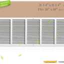 30"W x 10"H Return Air Grille [Duct Opening Size], Steel HVAC Return Air Vent Cover for Wall & Ceiling, White Powder-Coated Rust-Resistant AC Cold Air Return, Outer Dimensions 31.75"W x 11.75"H