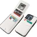 KIHUWEY Compatible with iPhone 14 Pro Max Case Wallet with Credit Card Holder, Flip Premium Leather Magnetic Clasp Kickstand Heavy Duty Protective Cover for iPhone 14 Pro Max 6.7 Inch (White)