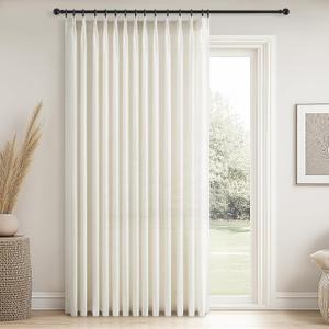 Topfinel 108 Inch Pinch Pleated Linen Curtains 1 Panels,Natural Semi Sheer Curtains with Pleated Hooks Back Tab for Track System,Extra Long 9ft Curtain for Living Room Bedroom,72x108,Natural Topfinel 108 Inch Pinch Pleated Linen Curtains 1 Panels,Natural Semi Sheer Curtains with Pleated Hooks Back Tab for Track System,Extra Long 9ft Curtain for Living Room Bedroom,72x108,Natural