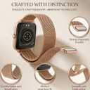 Smart Watch for Women with Blood Pressure Monitor, 2.06" AMOLED Display, IP68 Waterproof Fitness Tracker, 118 Sports Modes, Heart Rate/SpO2/Sleep Monitor, Gift for Her, Compatible with Android iPhone, Rose Gold