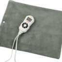 TheraCare Digital Heating Pad | Moist & Dry Heat | Variable Heat Settings | Sore Muscles | Soothing Warm Relief | Personal Size 12 x 15 | Programmable Shut Off Timer | Premium Gray Cover
