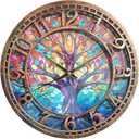 WANGIRO Tree of Life Wall Clock 12inch Silent Movement Non-Ticking Clock Precise Timekeeping Wall Clock Suitable for Living Rooms Bedrooms Offices Ideal for Home Decor Gifts Antique Copper