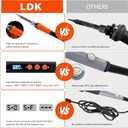LDK Soldering Iron Kit, 100W Digital Soldering Iron Cautin for Electronics, Soldering Pen Soldering Gun Jewelry Welding Kit with 5pcs Tips, Stand, Solder, Solder Paste, Desoldering Pump, Tweezers