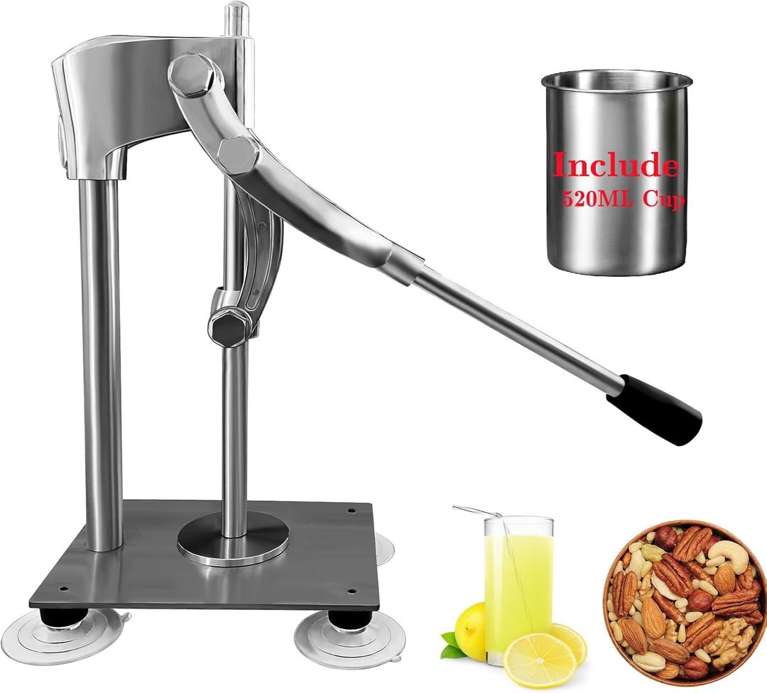 Hand Press Juicer MachineCommercial Lemon Squeezer and Orange CrusherMental Grinder for Fruit or Nuts,Manual Juicer Machine,Nut Grinder Juice Squeezer Handheld
