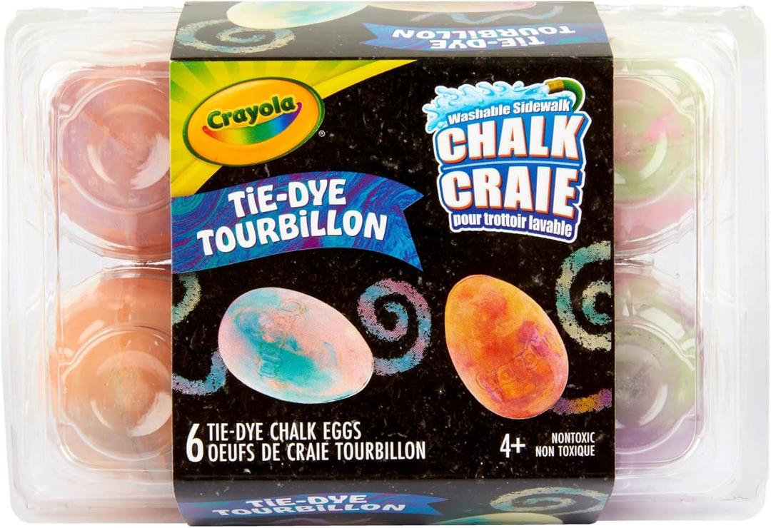 Crayola, Tie-Dye Egg Chalk, 6 Count
