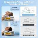 VYLEE Cervical Neck Pillow for Pain Relief, Ergonomic Memory Foam Pillow for Neck Support, Cooling Contour Orthopedic Pillow for Side, Back & Stomach Sleepers