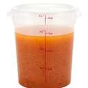 Cambro Food Storage Containers with Lids (BPA-Free) - 4 Quart - Food Grade Buckets with Lids (2 Pack) - For Dough Proofing and Brining (Translucent)