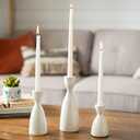 NIKY 10 inch White Taper Candles for Christmas, Set of 12 Unscented Dripless Candlesticks - 8 Hours Long Burning for Home Decor, Wedding, Parties and Special Occasions