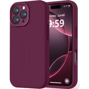 LOVE 3000 Designed for iPhone 16 Pro Max Case, Premium Silicone with [Soft Anti-Scratch Microfiber Lining] Shockproof Protective Phone Case for Men Women Girls 6.9", WineRed