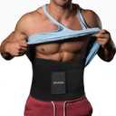 Mens Waist Trainer Neoprene Waist Trainer for Men Tummy Control Sweat Belt and Lumbar Support. (Large, Black)