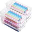 Mr. Pen- Clear Pencil Boxes, 6 Pack, Snap-Tight Lid, Crayon Box, Plastic