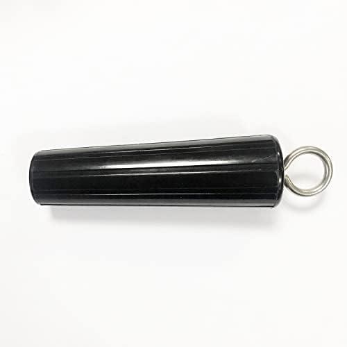 GRILLJOB Premium Insulated Grill Rotisserie Spit Rod Handle with Ring, Thread Size M8, Fits: 5/16" 8mm Square Spit Rod
