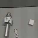 BONAOK Wireless Bluetooth Karaoke Microphone,3-in-1 Portable Handheld Mic Speaker for All Smartphones,Gifts for Kids Adults All Age Q37(Silver)