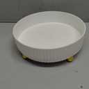 DOITOOL 1pc Rotating Storage Tray Jewelry Tray Snack Practical Sundries Organizer Decorative Bowl To Rotate (28X28CM, White)