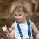10 x trilece Child Kids Boys Girls Toddlers Infant Baby Suspenders Adjustable Y Back Suspenders (Blue)