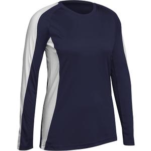 Champro Women's Triumphant Long Sleeve Adult Volleyball Jersey (Blue, L)