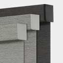 Persilux 100% Blackout Roller Shades Blinds for Windows (72" H x 30" W, Grey) Striped Jacquard Thermal Insulated Fabric UV Protection Privacy Window Shades for Bedroom, Easy to Install